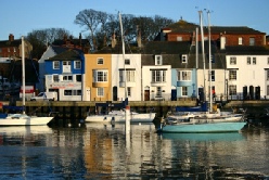 Image: Boats in the harbour at Weymouth, Dorset