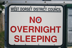 Image: Sign at Car Park, "No overnight sleeping"